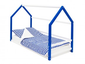 Детская кровать-домик Монтессори Svogen сине-белый в Волчанске - volchansk.magazinmebel.ru | фото