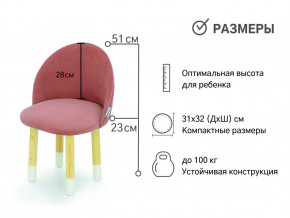 Детский мягкий стул Stumpa пудровый в Волчанске - volchansk.magazinmebel.ru | фото - изображение 2