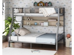 Двухъярусная кровать Гранада-1П 140 Серая в Волчанске - volchansk.magazinmebel.ru | фото