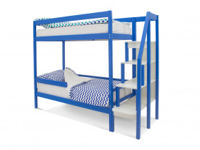 Двухъярусная кровать Svogen с бортиком синий в Волчанске - volchansk.magazinmebel.ru | фото