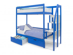 Двухъярусная кровать Svogen с ящиками синий в Волчанске - volchansk.magazinmebel.ru | фото - изображение 2