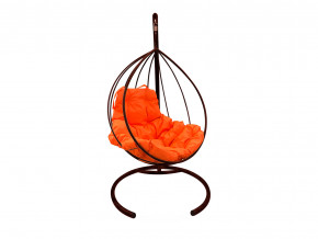 Кокон Капля без ротанга оранжевая подушка в Волчанске - volchansk.magazinmebel.ru | фото