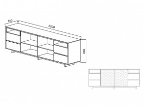 Комодино Moderno-2200 Ф1 в Волчанске - volchansk.magazinmebel.ru | фото - изображение 3