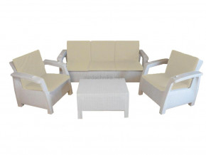 Комплект уличной мебели Yalta Premium Terrace Triple Set белый в Волчанске - volchansk.magazinmebel.ru | фото - изображение 1