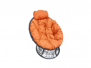 Кресло Папасан мини с ротангом оранжевая подушка в Волчанске - volchansk.magazinmebel.ru | фото - изображение 1