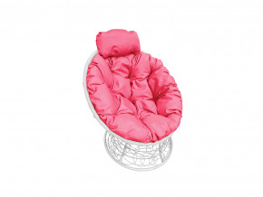 Кресло Папасан мини с ротангом розовая подушка в Волчанске - volchansk.magazinmebel.ru | фото