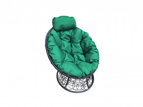 Кресло Папасан мини с ротангом зелёная подушка в Волчанске - volchansk.magazinmebel.ru | фото - изображение 1
