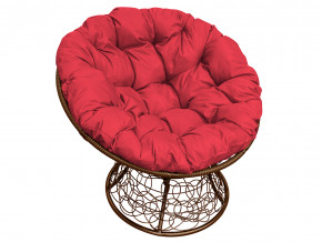 Кресло Папасан с ротангом красная подушка в Волчанске - volchansk.magazinmebel.ru | фото