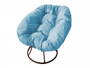 Кресло Пончик без ротанга голубая подушка в Волчанске - volchansk.magazinmebel.ru | фото