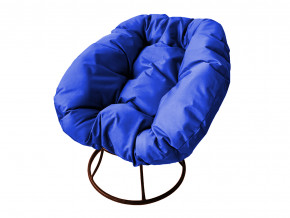 Кресло Пончик без ротанга синяя подушка в Волчанске - volchansk.magazinmebel.ru | фото