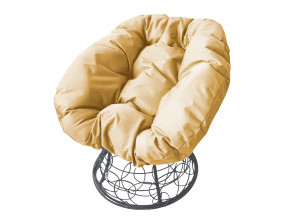 Кресло Пончик с ротангом бежевая подушка в Волчанске - volchansk.magazinmebel.ru | фото