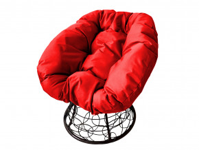 Кресло Пончик с ротангом красная подушка в Волчанске - volchansk.magazinmebel.ru | фото - изображение 1