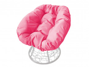 Кресло Пончик с ротангом розовая подушка в Волчанске - volchansk.magazinmebel.ru | фото - изображение 1
