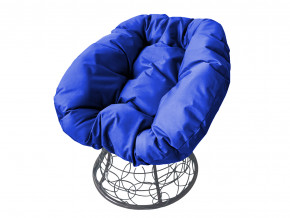 Кресло Пончик с ротангом синяя подушка в Волчанске - volchansk.magazinmebel.ru | фото