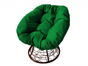 Кресло Пончик с ротангом зелёная подушка в Волчанске - volchansk.magazinmebel.ru | фото - изображение 1