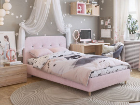 Кровать 1200 Лео велюр нежно-розовый в Волчанске - volchansk.magazinmebel.ru | фото - изображение 4