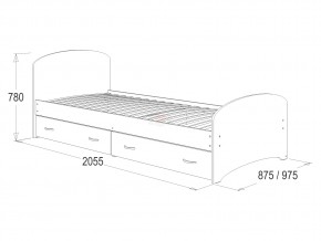 Кровать-6 одинарная с 2-мя ящиками 800*2000 венге/млечный дуб в Волчанске - volchansk.magazinmebel.ru | фото - изображение 2
