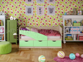 Кровать Бабочки 1600 Салатовый в Волчанске - volchansk.magazinmebel.ru | фото - изображение 1
