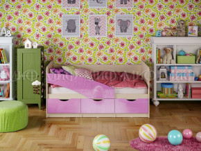 Кровать Бабочки 1600 Сиреневый металлик в Волчанске - volchansk.magazinmebel.ru | фото