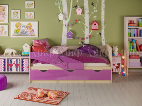 Кровать Дельфин 1600 Фиолетовый металлик в Волчанске - volchansk.magazinmebel.ru | фото - изображение 1