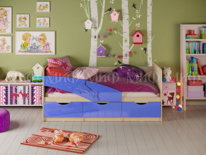 Кровать Дельфин 1600 Синий металлик в Волчанске - volchansk.magazinmebel.ru | фото - изображение 1