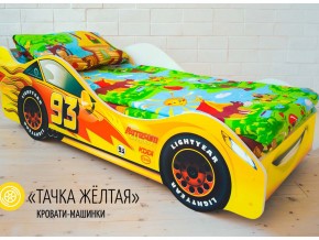 Кровать детская машина Тачка Желтая в Волчанске - volchansk.magazinmebel.ru | фото