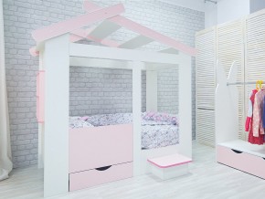 Кровать детская Теремок без ящика розовая в Волчанске - volchansk.magazinmebel.ru | фото - изображение 2