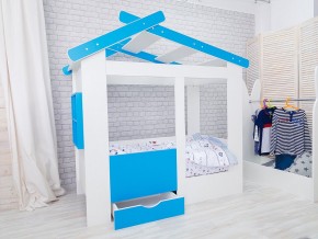 Кровать детская Теремок с ящиком лазурь в Волчанске - volchansk.magazinmebel.ru | фото - изображение 1