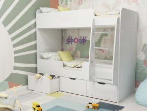 Кровать двухъярусная Малыш двойняшка белый в Волчанске - volchansk.magazinmebel.ru | фото