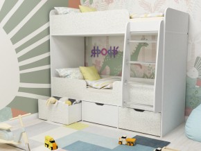 Кровать двухъярусная Малыш двойняшка белый феритейл в Волчанске - volchansk.magazinmebel.ru | фото - изображение 1