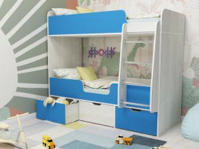 Кровать двухъярусная Малыш двойняшка винтерберг-голубой в Волчанске - volchansk.magazinmebel.ru | фото - изображение 1