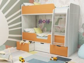 Кровать двухъярусная Малыш двойняшка винтерберг-оранжевый в Волчанске - volchansk.magazinmebel.ru | фото - изображение 1