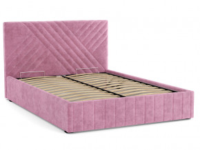 Кровать Гамма 1400 с основанием велюр тенерифе розовый в Волчанске - volchansk.magazinmebel.ru | фото - изображение 2