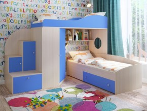 Кровать Кадет 2 Дуб молочный-голубой в Волчанске - volchansk.magazinmebel.ru | фото - изображение 1