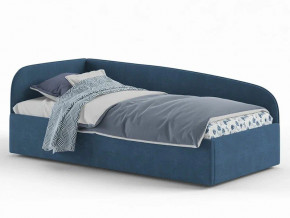 Кровать мягкая Денди на латах рогожка синяя в Волчанске - volchansk.magazinmebel.ru | фото - изображение 1