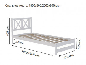 Кровать односпальная Аист-7 Классика белый 2000х900 мм в Волчанске - volchansk.magazinmebel.ru | фото - изображение 2