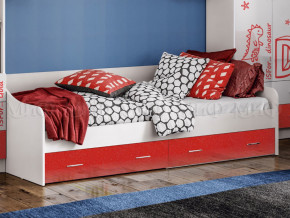 Кровать с ящиками Вега Алфавит Красный в Волчанске - volchansk.magazinmebel.ru | фото - изображение 1