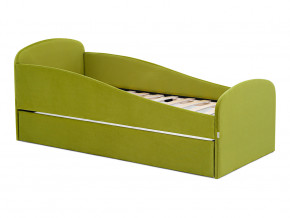 Кровать с ящиком Letmo оливковый (велюр) в Волчанске - volchansk.magazinmebel.ru | фото
