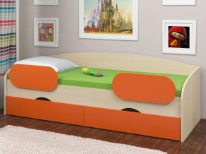Кровать Соня 2 дуб молочный-оранжевый в Волчанске - volchansk.magazinmebel.ru | фото - изображение 2