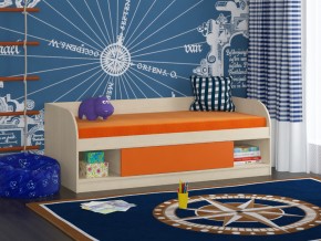 Кровать Соня 4 дуб молочный-оранжевый в Волчанске - volchansk.magazinmebel.ru | фото