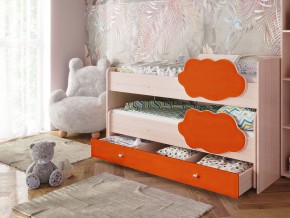 Кровать Соник с ящиком млечный дуб-оранж в Волчанске - volchansk.magazinmebel.ru | фото - изображение 1