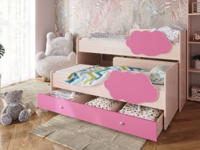Кровать Соник с ящиком млечный дуб-розовый в Волчанске - volchansk.magazinmebel.ru | фото