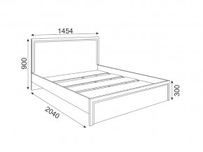 Кровать стандарт с настилом 1400 Беатрис модуль 16 Орех гепланкт в Волчанске - volchansk.magazinmebel.ru | фото - изображение 2