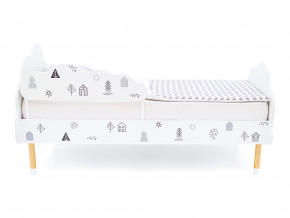 Кровать Stumpa Облако с бортиком рисунок Домики в Волчанске - volchansk.magazinmebel.ru | фото - изображение 3