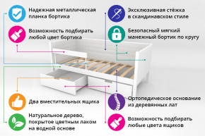 Кровать-тахта Svogen мягкая с ящиками и бортиком с фото белый/львята в Волчанске - volchansk.magazinmebel.ru | фото - изображение 2