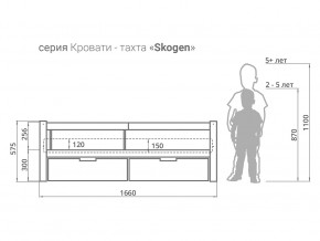 Кровать-тахта Svogen с ящиками и бортиком дерево в Волчанске - volchansk.magazinmebel.ru | фото - изображение 3