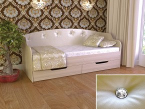 Кровать Юниор Тип 2 шимо светлый/белый перламутр 800х1600 в Волчанске - volchansk.magazinmebel.ru | фото - изображение 1