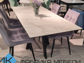 Стол SKM 120 керамика белый мрамор/подстолье белое в Волчанске - volchansk.magazinmebel.ru | фото - изображение 2