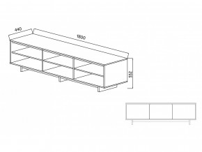 Тумба для ТВА Moderno-1800 Ф6 в Волчанске - volchansk.magazinmebel.ru | фото - изображение 4